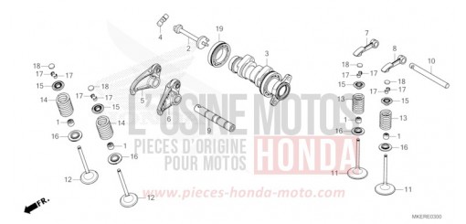 ARBRE A CAMES/SOUPAPE CRF450RXR de 2024